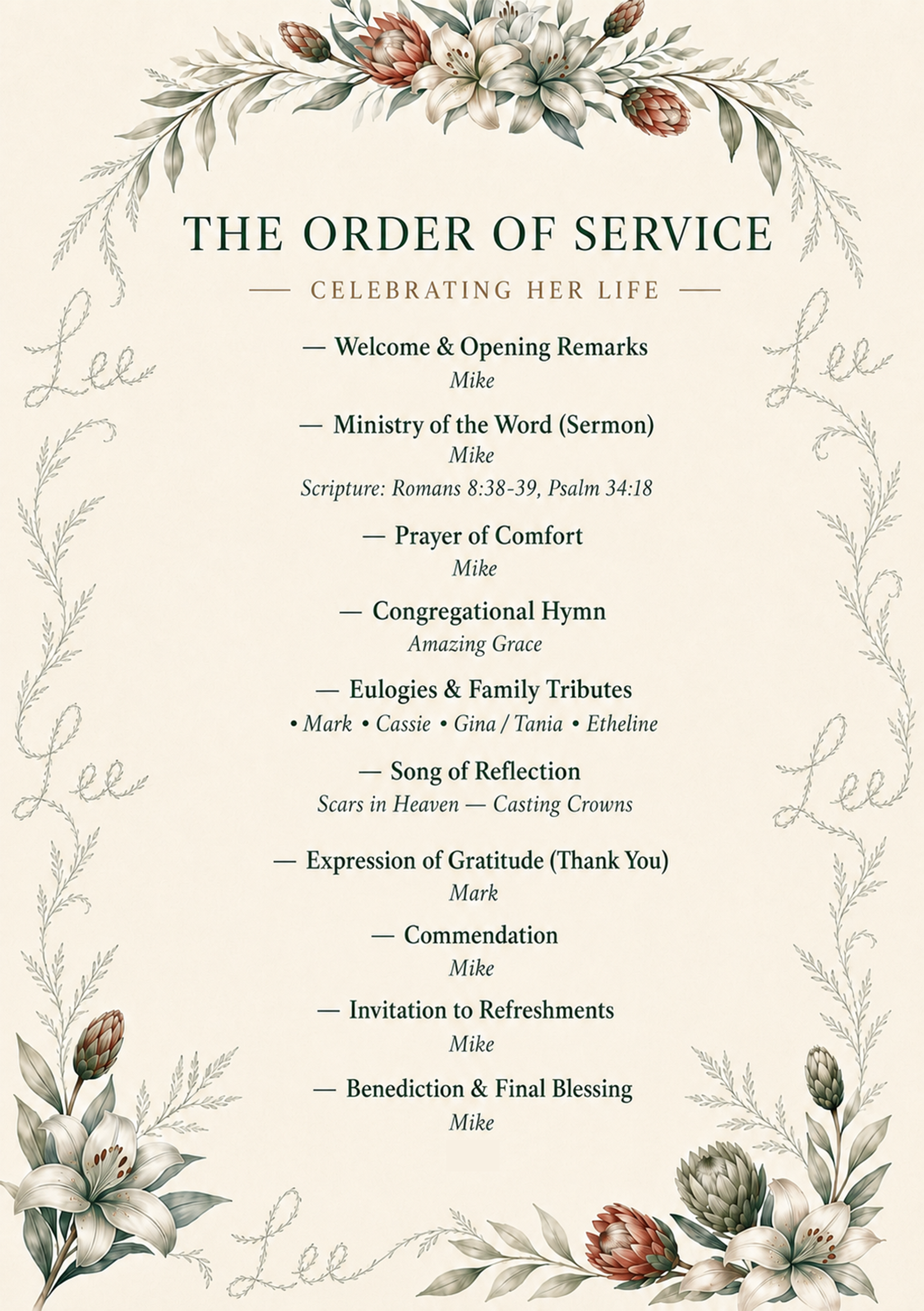 Order of Service